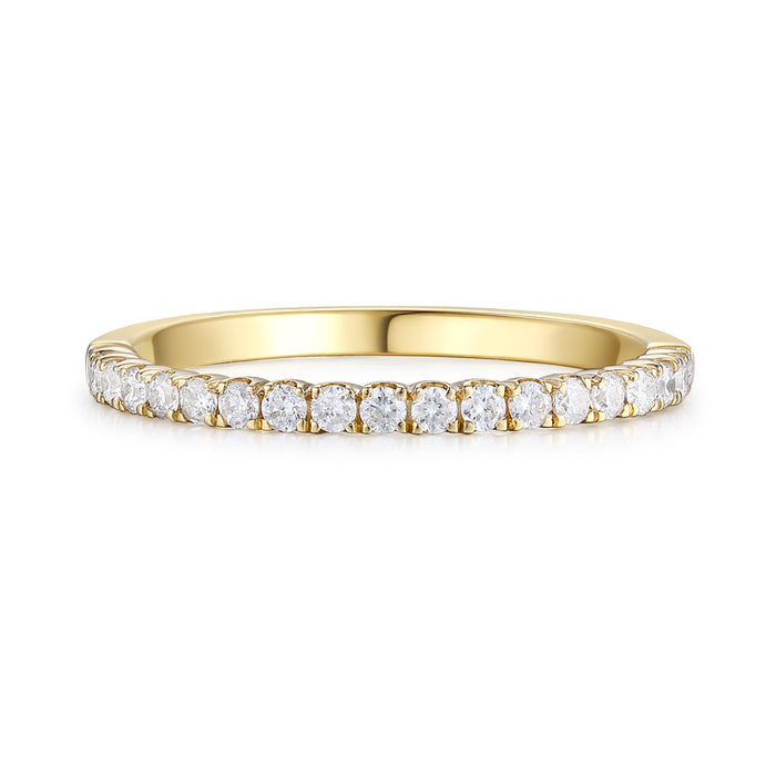 2mm Diamond Wedding Band in Yellow Gold | Lab Diamonds for Your Dream Engagement Ring - Stunning Yet Affordable | Saratti