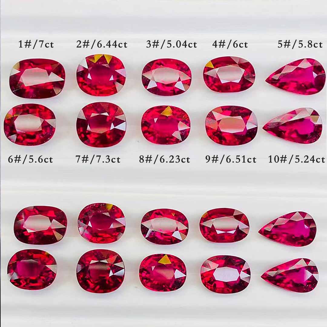 kreativ Dental Stærk vind 5 - 7 carats Red Rubellite Tourmaline Gemstones Collection | Modern Gem  Jewelry | Saratti